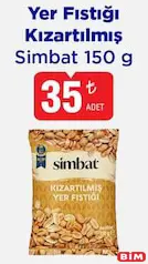 SİMBAT YER FISTIĞI KIZARTILMIŞ 150 G fiyat ve kampanya bilgisi